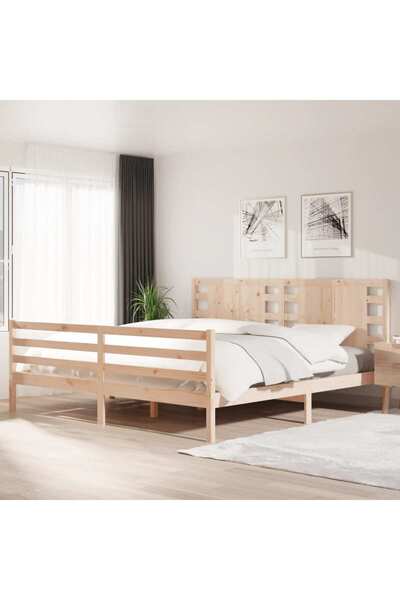 Concept Cadru de pat, 200x200 cm, lemn masiv de pin