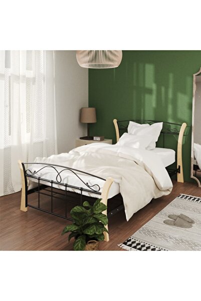 Concept Σκελετός κρεβατιού, μαύρος, 100x200 cm, μεταλλικός