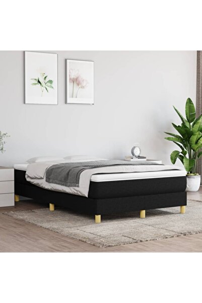 Concept Cadru de pat box spring, negru, 120x200 cm, textil