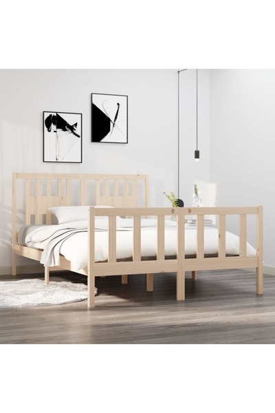Concept Σκελετός Διπλό κρεβατιού 4FT6, 135x190 εκ., μασίφ ξύλο