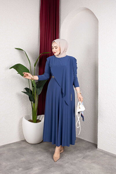 MODAMÜNASİP Asymmetrical Sandy Skirt Set