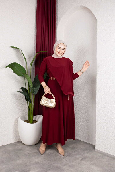 MODAMÜNASİP Asymmetrical Sandy Skirt Set