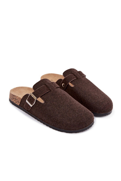 BOTO Men's slippers with buckle chocolate Luvan 41