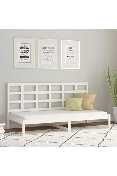 Concept Κρεβάτι ημέρας, λευκό, 90x200 εκ., μασίφ ξύλο πεύκου