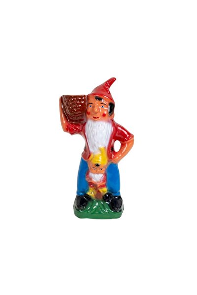 FOXMAG24 Garden gnome with basket, made of ceramic, height 48cm