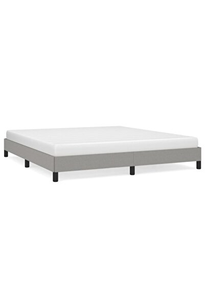 Concept Cadru de pat, gri deschis, 160x200 cm, material textil