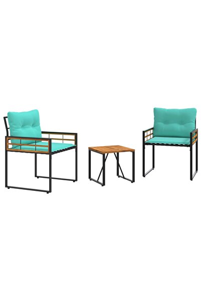 vidaxl Set de Mobilier pentru Exterior cu pernă 3 pcs Turcoaz