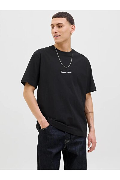 Jack & Jones Men's Jornorrebro Emb Tee Ss Crew Neck Embroidered T-Shirt