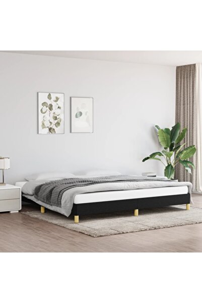 Concept Σκελετός κρεβατιού, μαύρο, 200x200 cm, ύφασμα