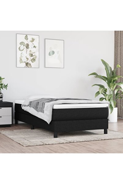Concept Σκελετός κρεβατιού Continental, μαύρο, 80x200 cm, ύφασμα