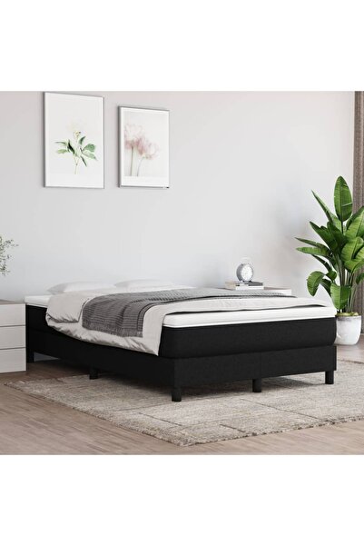 Concept Cadru de pat box spring, negru, 120x200 cm, textil
