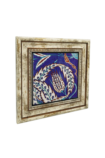 Sadrazam Laleli Tile Pattern (Rüstem Paşa Mosque) Printed Natural Stone Paint...