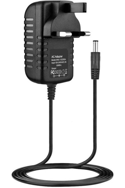 Slasa محول طاقة 12 فولت 2 أمبير، شاحن تيار مستمر 5.5 × 2.1 مم لأجهزة LED، وأج...