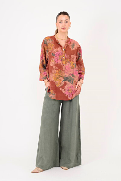 Park Moda A0150 Chrysanthemum Pattern Shirt