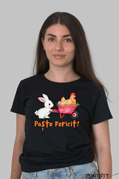 GILDAN Happy Easter Bunny With Wheelbarrow T-Shirt