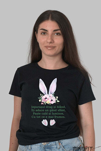 GILDAN Happy Easter T-Shirt Poem With Easter Bunny