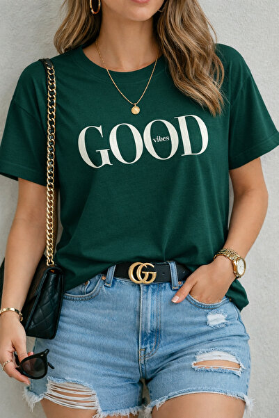 ArtYus Good Vibes Text Printed Unisex Oversized T-Shirt – Minimal Typography ...