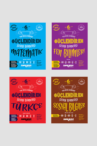 6. Sınıf Tüm Dersler Soru Bankası Seti 4 Kitap Matematik Fen Türkçe Sosyal