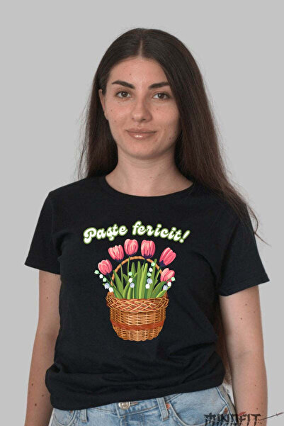 GILDAN Happy Easter T-shirt Basket With Flowers