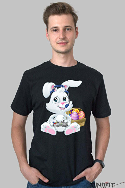 GILDAN Tricou Paste Fericit Iepuras Gamer Printre Oua