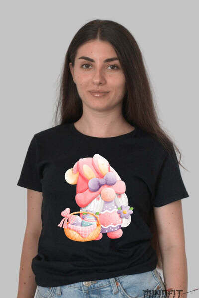 GILDAN Happy Easter T-Shirt Gnome With Magic Eggs