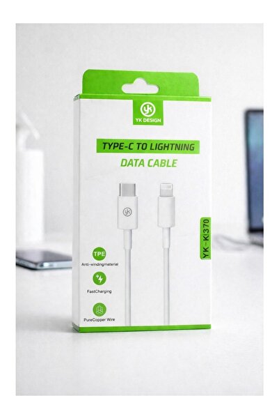 YK Design YK-K370 Type-C To Lightning Hızlı Şarj ve Data Kablosu – iPhone Uyumlu