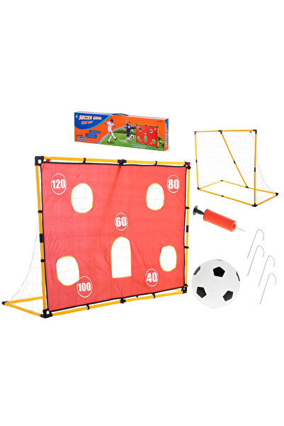 MC Micostore Παιδικό σετ ποδοσφαιρικής εστίας με δίχτυ, κοντάρι και μπάλα