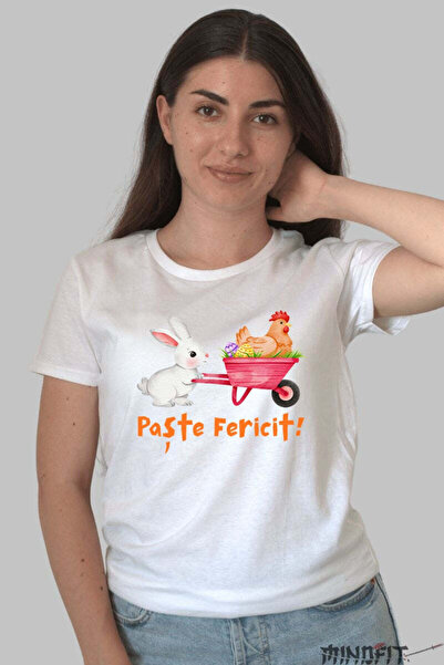 GILDAN Happy Easter Bunny With Wheelbarrow T-Shirt