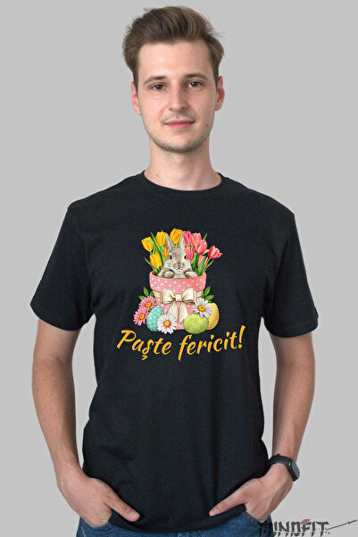 GILDAN Tricou Paste Fericit Iepuras Intre Lalele