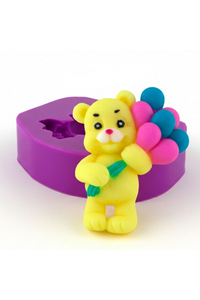 MILMATT Καλούπι Σιλικόνης, Milmatt, Αρκουδάκι με Μπαλόνια 3, για Σαπούνι και ...