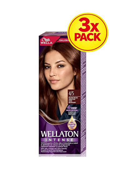 Wella Vopsea de păr permanentă Wellaton, culoare mahon închis, 4/5, pachet de...