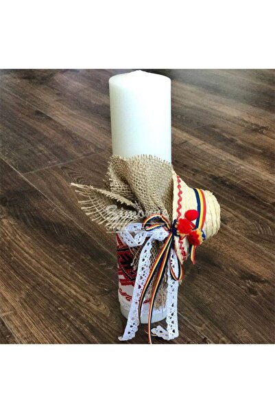 Simonne Wedding and baptism candles, traditional motifs