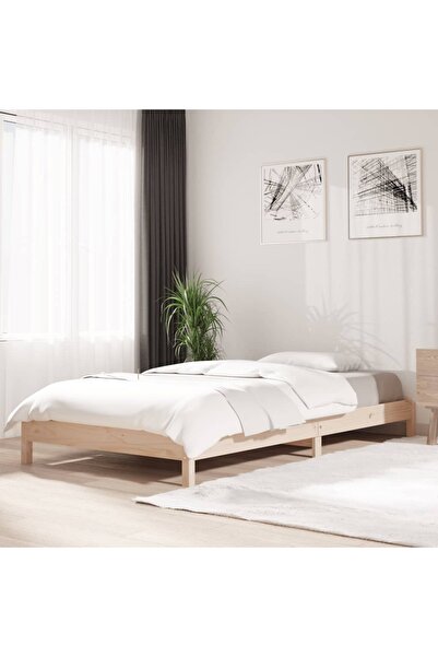 Concept Pat stivuibil, 100x200 cm, lemn masiv de pin