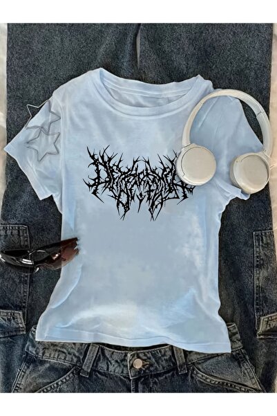 Toum Bluză crop cu curea, stil Cyber Grunge, cu detalii ghimpată