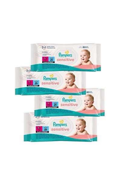 Pampers SET 4x80buc Servetele Sensitive
