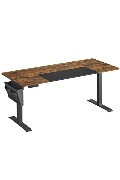 SONGMICS Electric Height-Adjustable Desk, Metal Frame, 160x70x120cm, Vintage ...