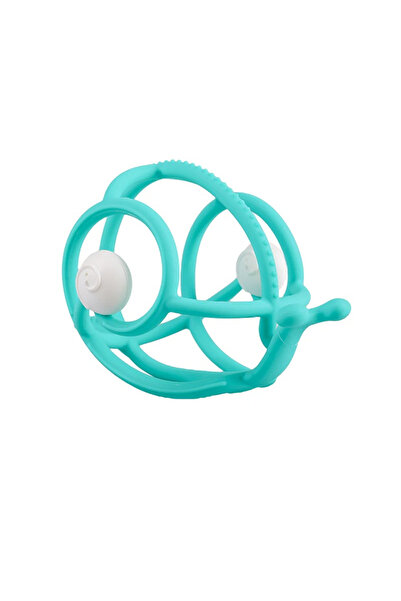 Mombella Inel Gingival din silicon 3 luni+, Melc - Teal