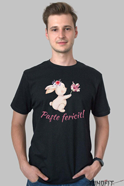 GILDAN Tricou Paste Fericit Iepuras Ce Daruieste Flori