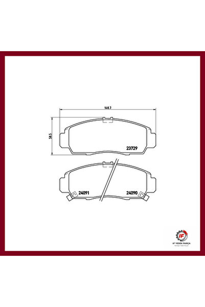 Brembo Honda Civic Uyumlu Ön Fren Balatası P28034X
