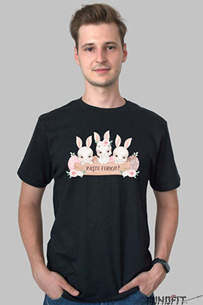 GILDAN Tricou Paste Fericit Trei Iepurasi Veseli