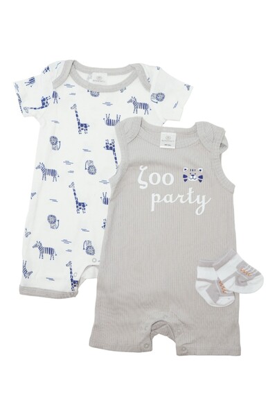 Bambimici Printed Bodysuit 2-Piece - 3M to 12M