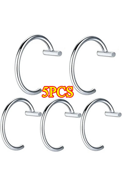 choice2 Silver -A 10mm Face Labret, Lip Piercing Jewelry Hoop 5PCS Punk Lips ...