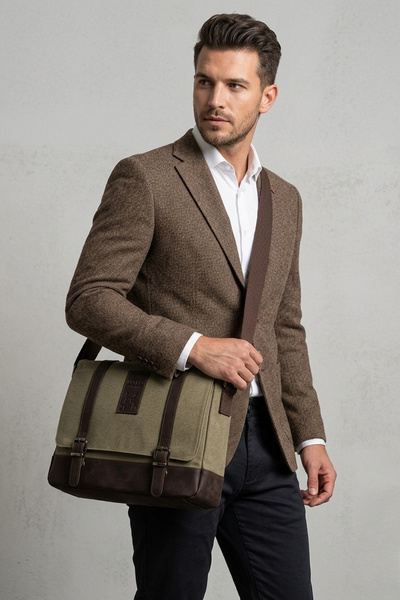 By Hakan Gk75 Canvas with Shoulder Strap (Cotton) Messenger Bag Crossbody Bag...