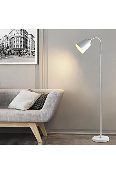 FLYPRO Floor Lamp, Metal Hose Swivelling Head Standing Lamps, Modern Minimali...