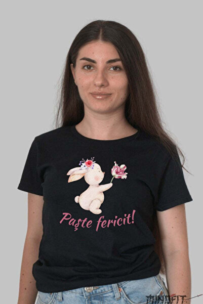 GILDAN Happy Easter Bunny Giving Flowers T-Shirt