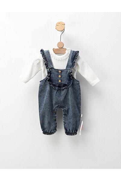 MiniKids Σετ 2 τεμαχίων: Τζιν φόρμα + Μπλούζα για κορίτσια, μπλε