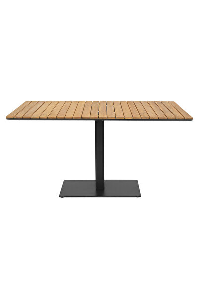 Maison Mex Rectangular garden/terrace table ACERO L.140 l.80 H.74 black-natural