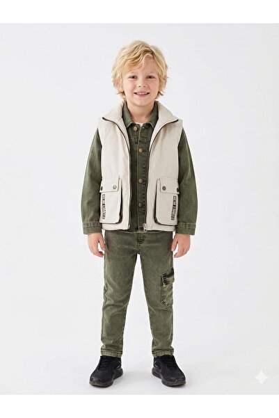 Canöz Boy's Vest Set Top and Bottom Set – 4-Piece Combination - 36151