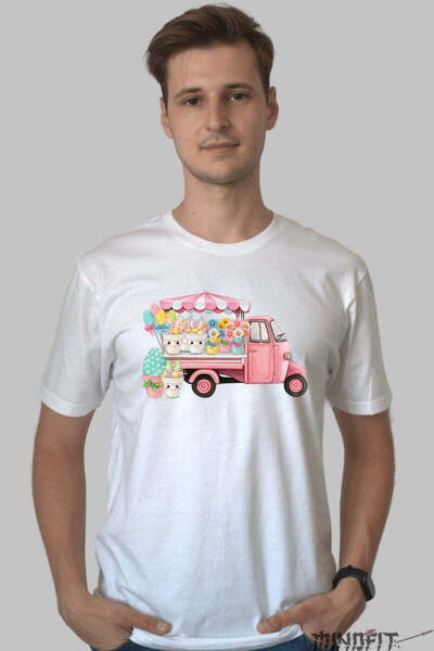 GILDAN T-shirt with cheerful colors and flowers
