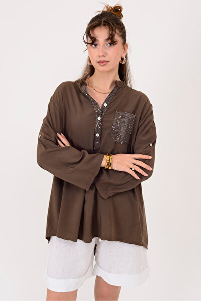 Park Moda 15451U Sequin Detail Shirt